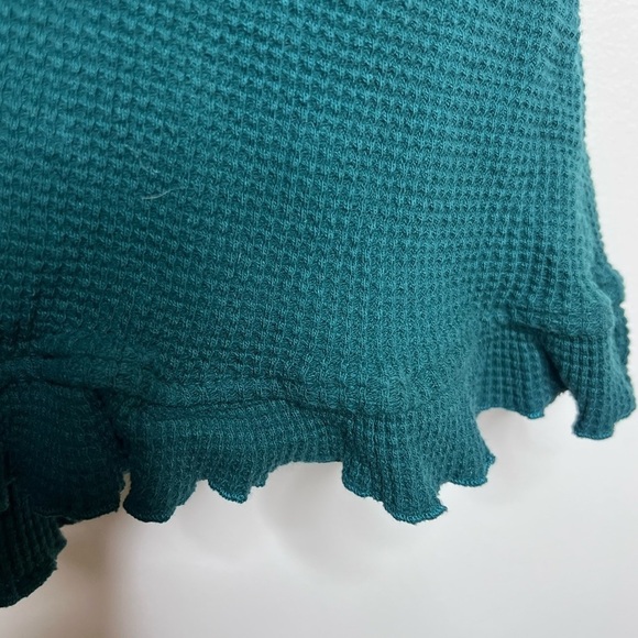 Vintage Victoria’s Secret Gold Label Mini Dress Green Thermal Lettuce Hem Small - Picture 5 of 7